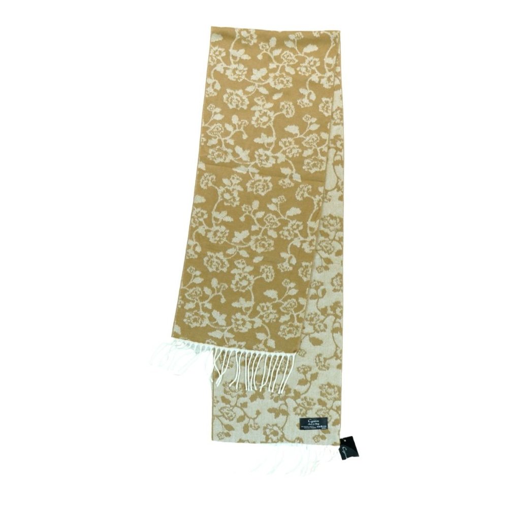 NWT Cejon Spacious Floral Print Blanket Wrap Womens One Size Camel‎ Color